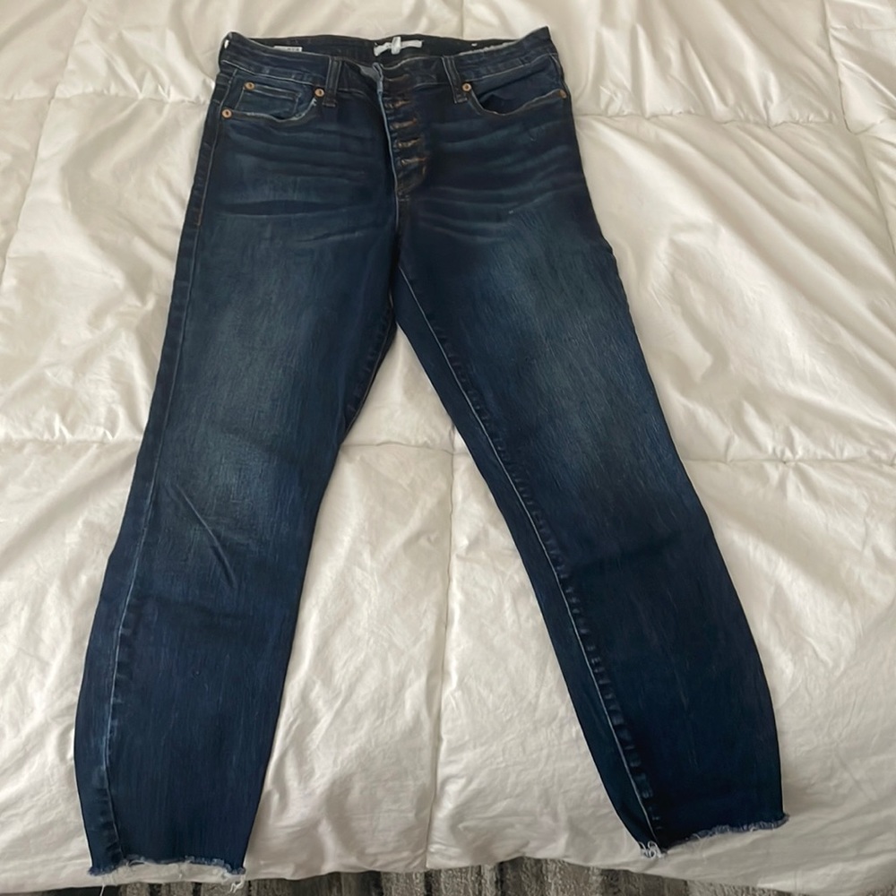 Button up Dark Wash Jeans